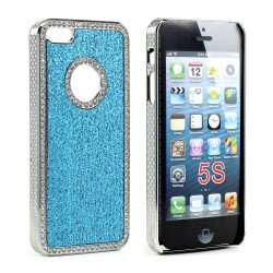 iPhone 5 5S  Glitter Diamond Chrome Case (Blue)
